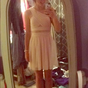 Pink Meshed Two-Piece Formal Dress